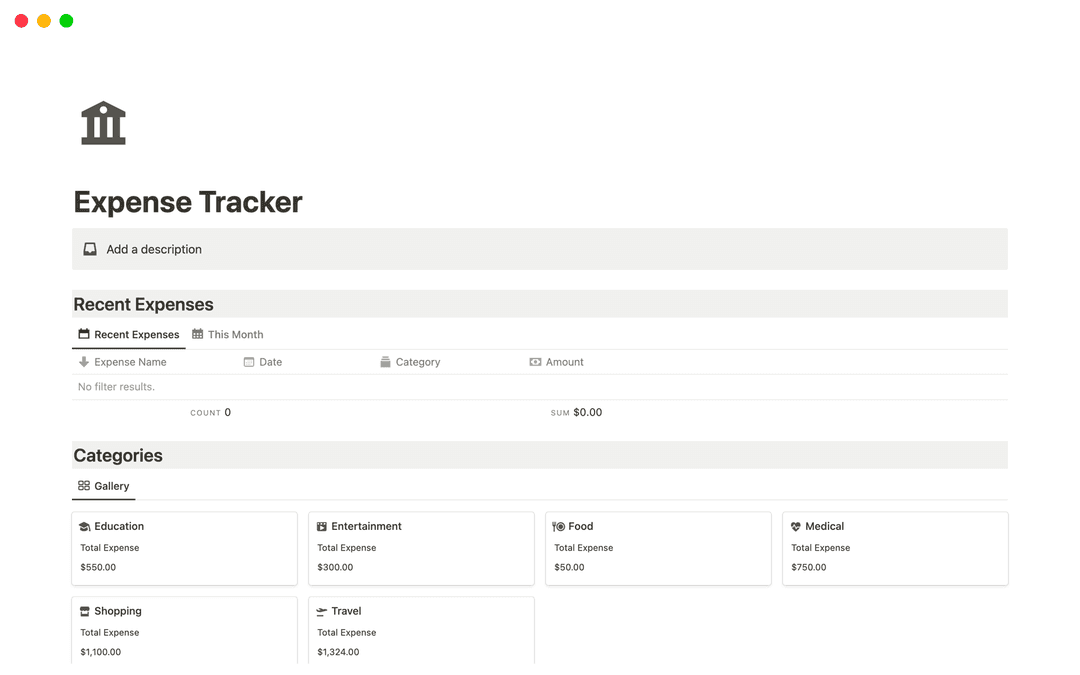 Expenses Tracker